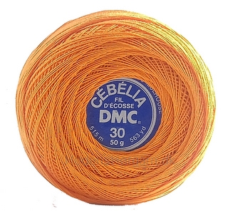 DMC Cébélia nr. 30 farve 740 orange Udgår